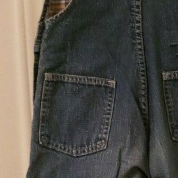 Vintage Oshkosh B'gosh flannel lined Vestbak Denim overalls 1986 size 4 toddler - Picture 9 of 16
